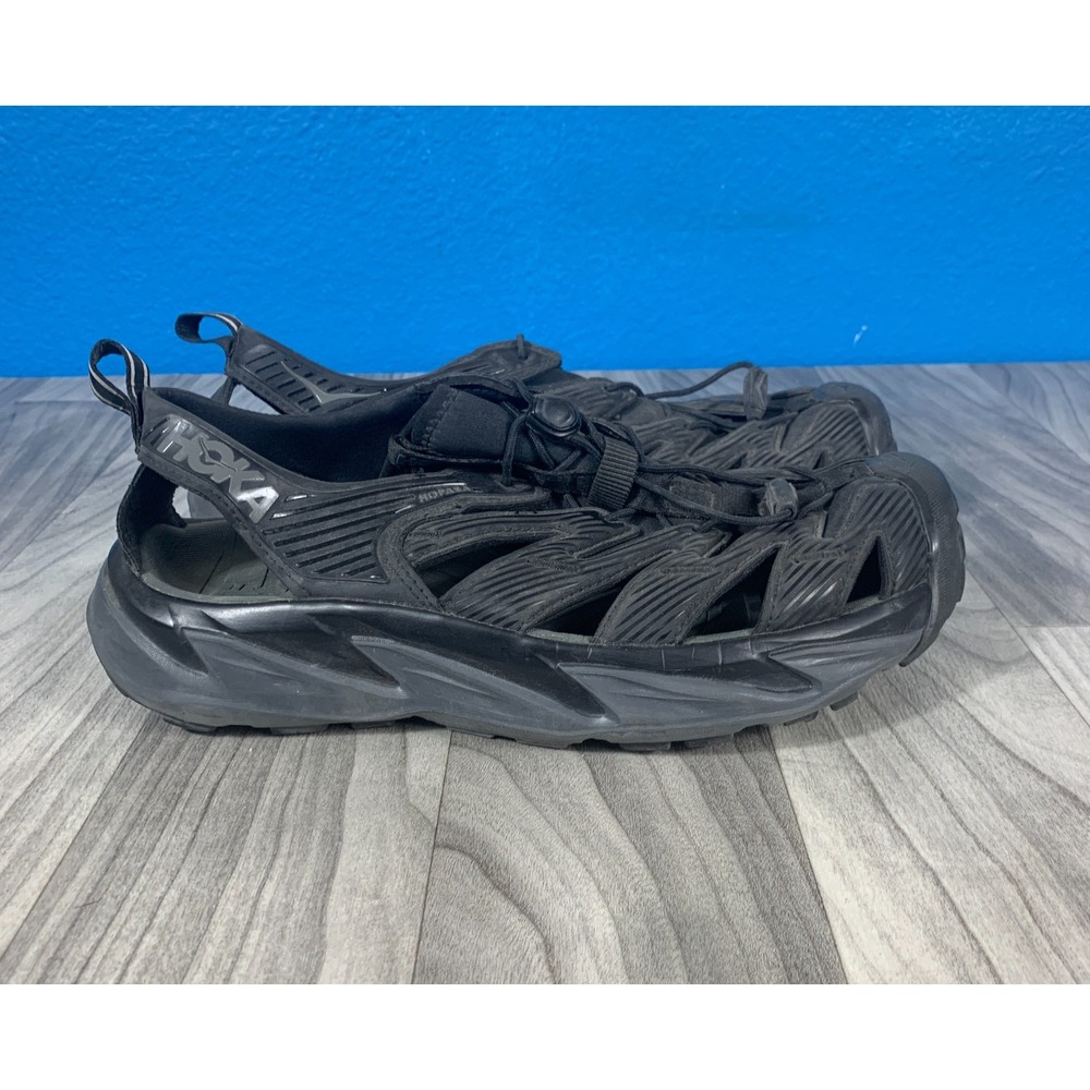 Hoka One Hopara Men's Size 9 Black Trail Running Sandals Hiking Shoes Outdoor